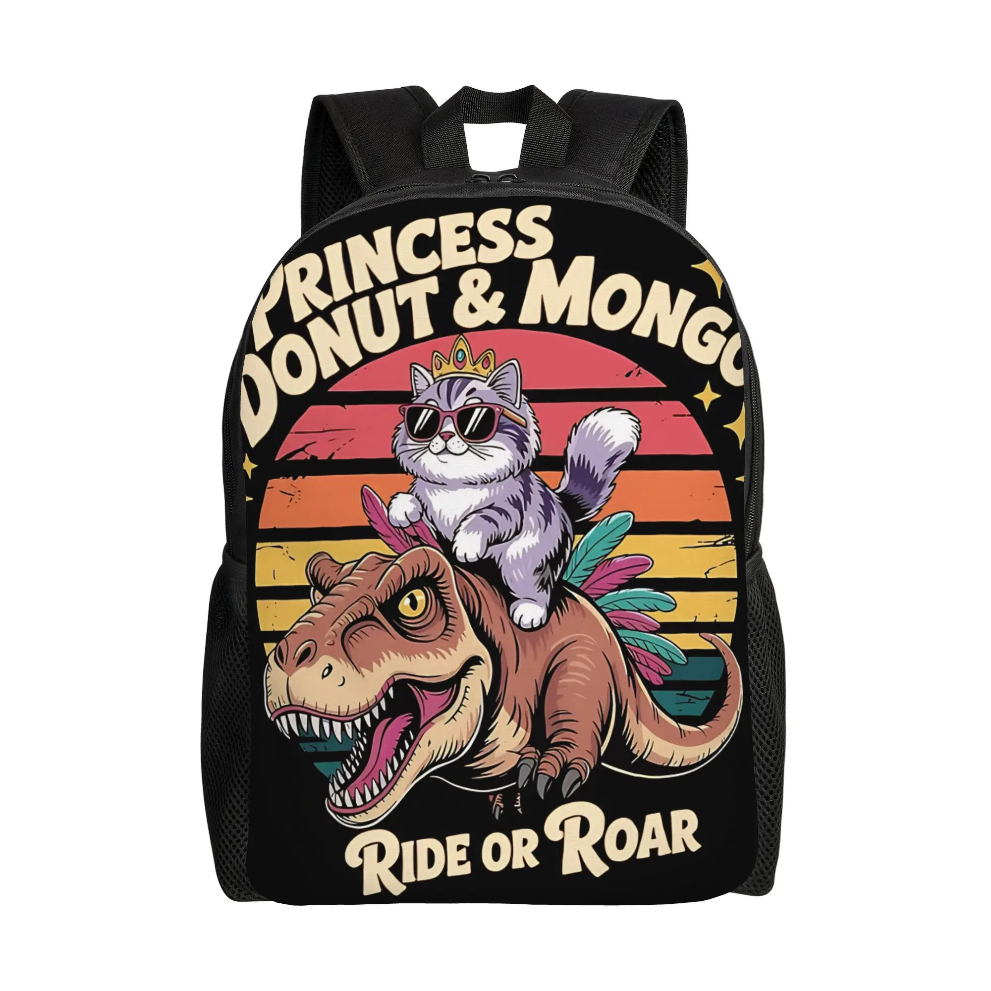 Princess Donut And Mongo Dungeon Crawler Carl Backpack  Trekking Backpacks Women Design Breathable School Bags Cool Rucksack