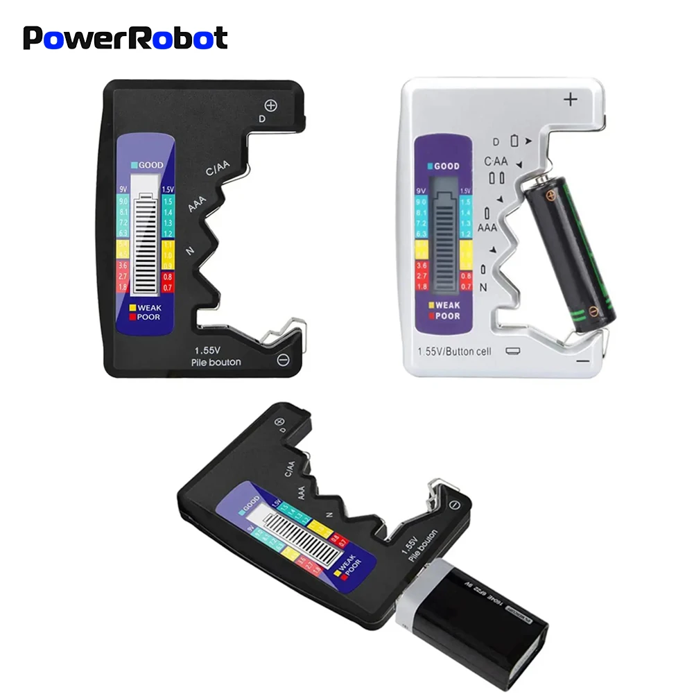 

Portable Battery Capacity Indicator Compact Size Lithium Battery Level Tester Digital Display Battery Voltage Meter Black BT-886