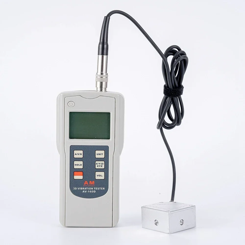 AV-160D Handheld Digital Triaxial Vibration Measuring Instrument, 3D Vibrometer Vibration Tester, Vibration Tester