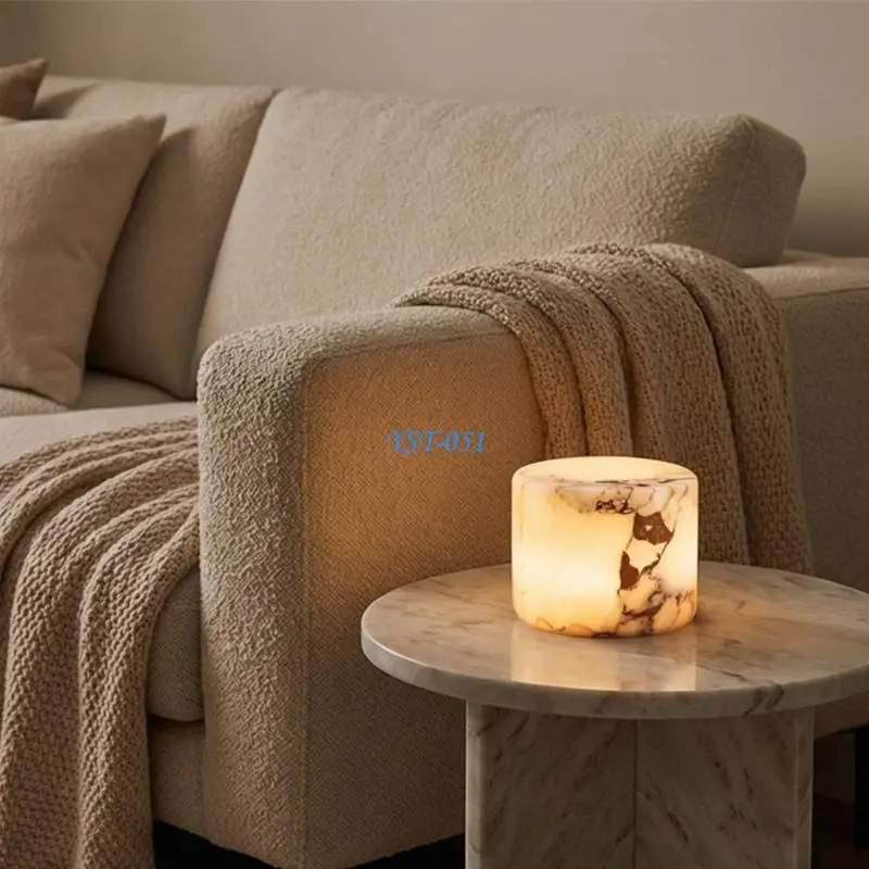

E15A Portable Marble Touch Activated LED Lamp with Long Runtime Artistic Theme
