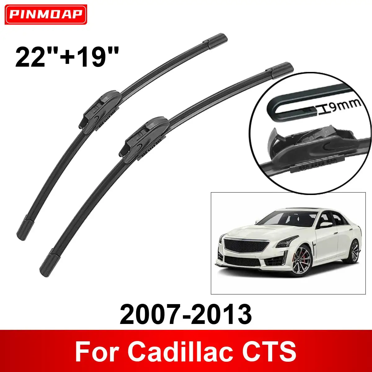 

Car Wiper for Cadillac CTS 2007-2013 22" + 19" Front Rear Wiper Blades Brushes Cutter Accessories
