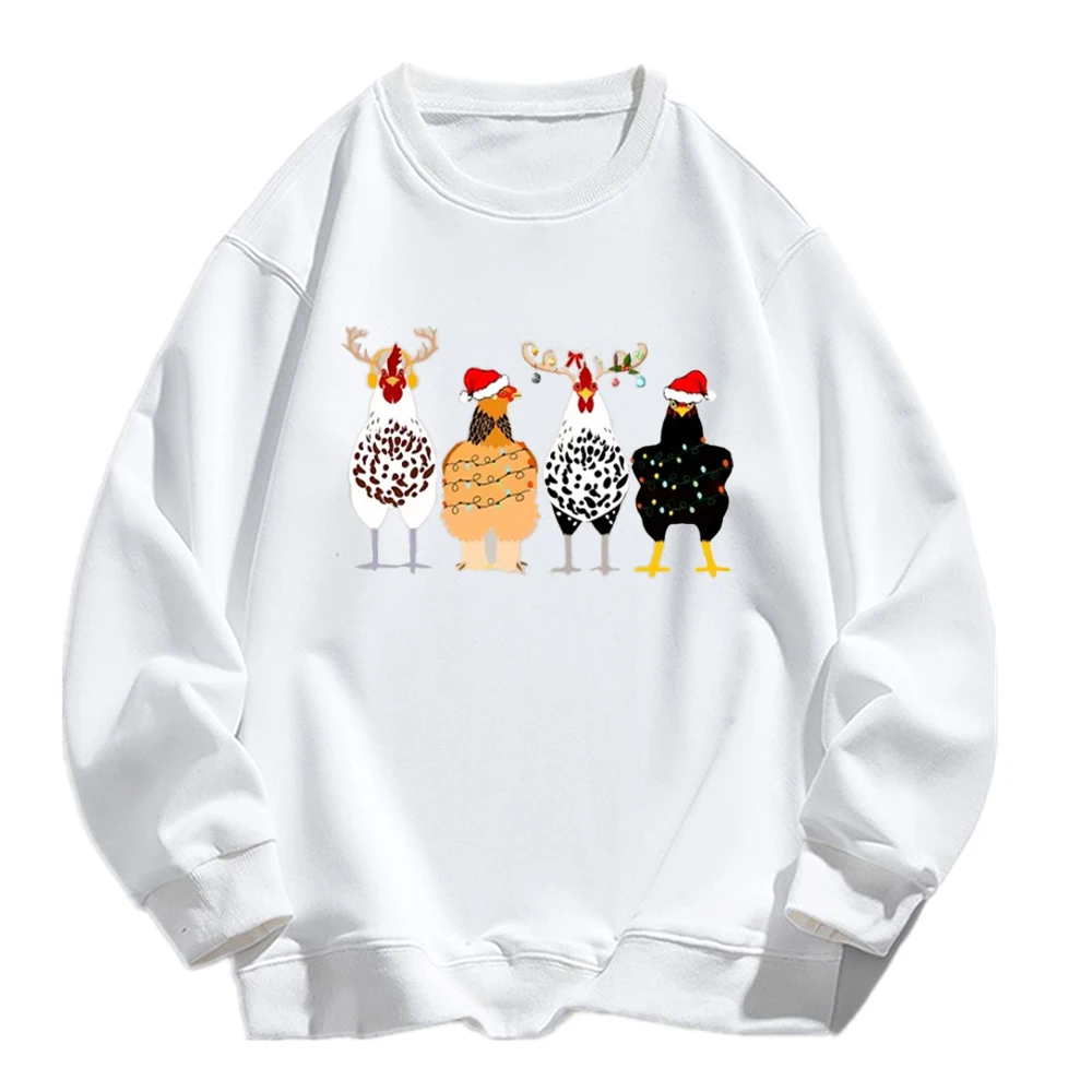 Funny Chickens Sweatshirt Christmas Chickens Sweater Funny Animal Shirt Cute Farmer Hoodies Christmas Country Shirts Farm Gift