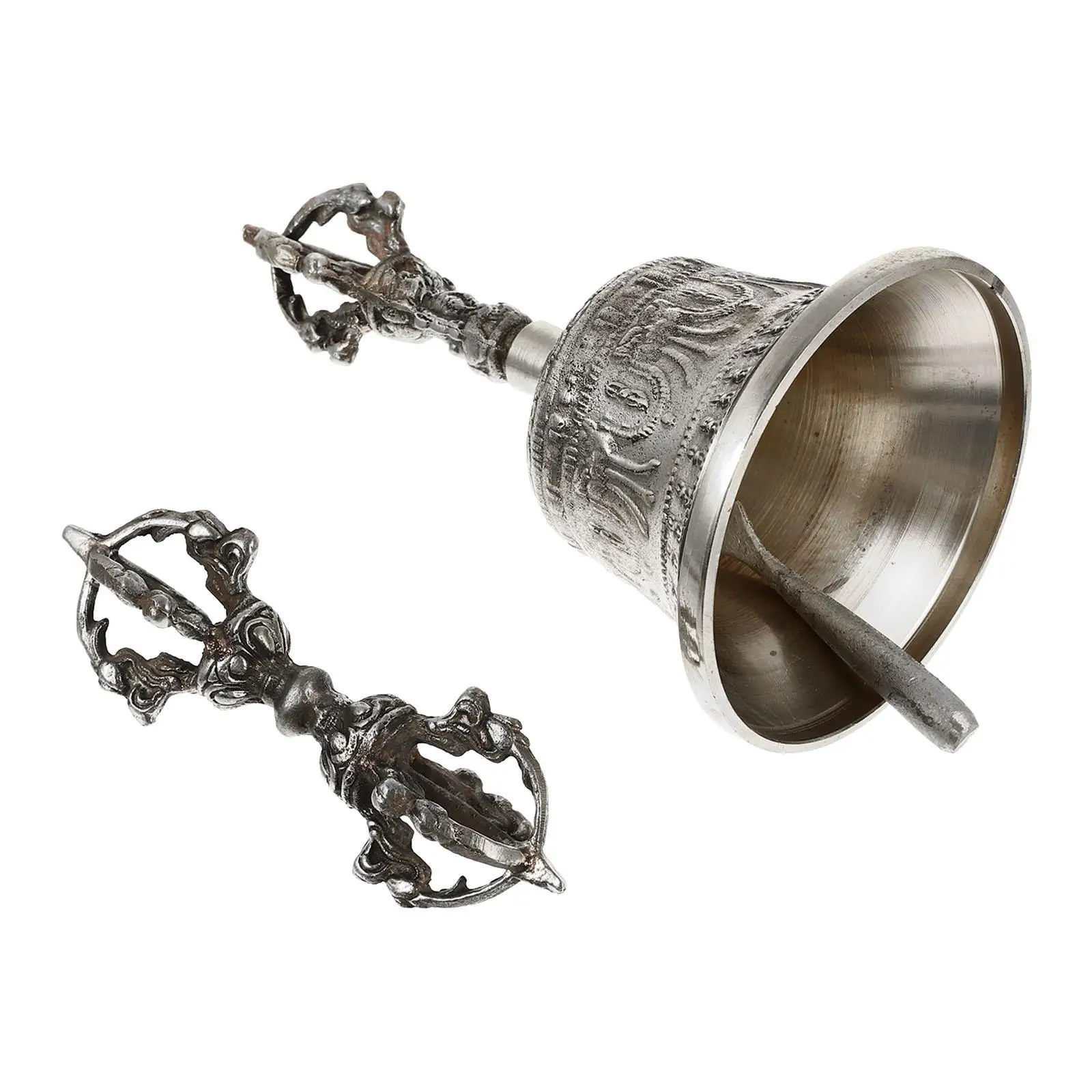 

Buddhist Vajra Brass Bell Creative Copper Handbell Decoration Metal Buddhism Decorative with Pestle Adoranment Buddist