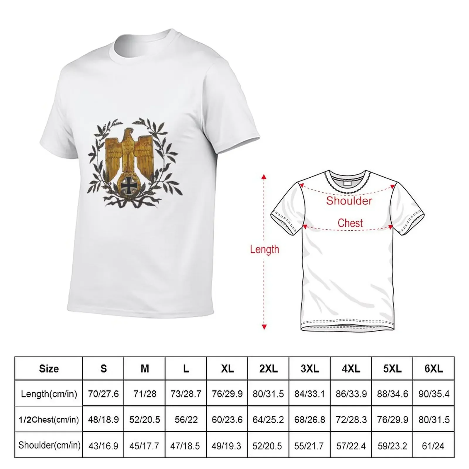 New Gold Eagle with Iron Cross T-Shirt vintage anime shirt vintage designer t shirt men