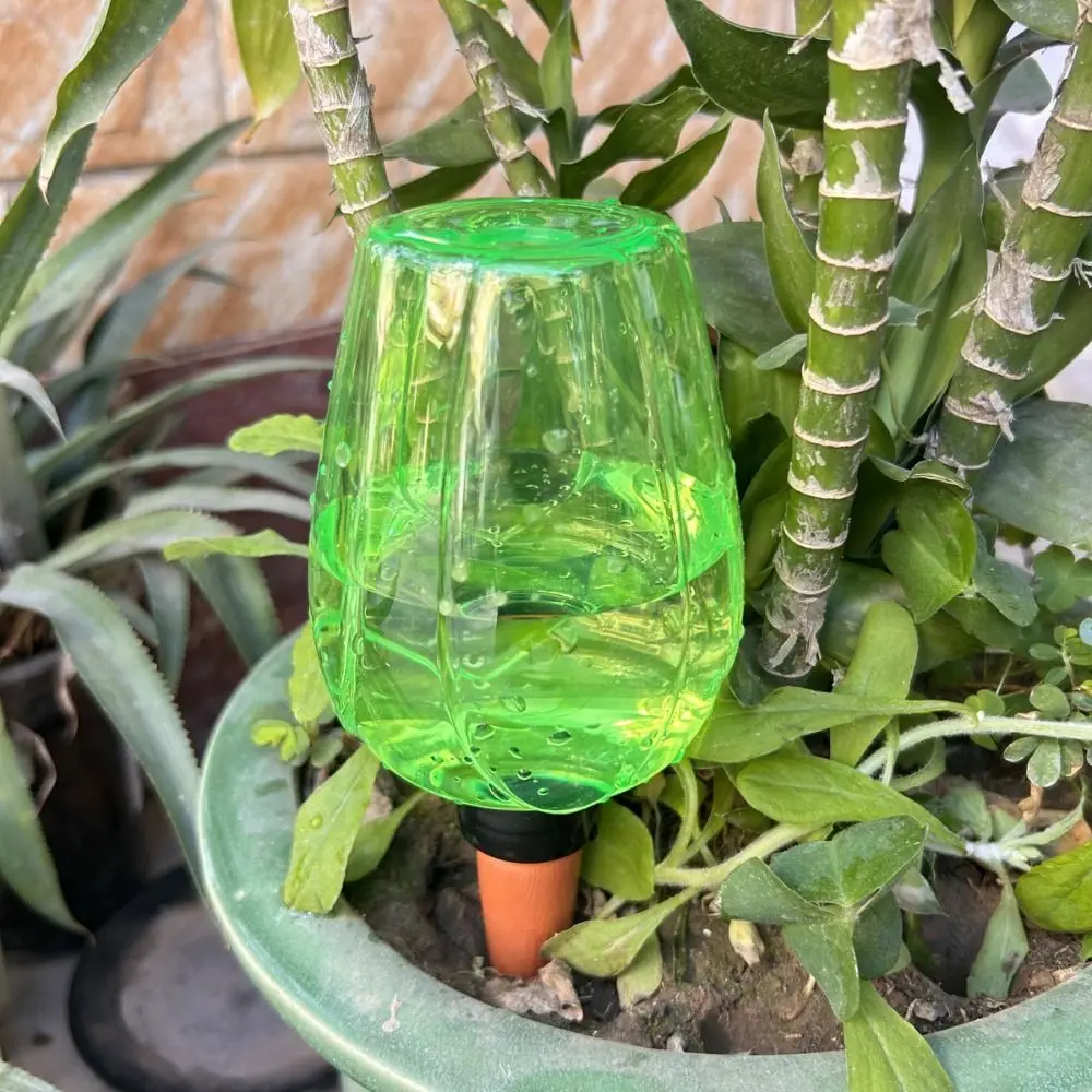 Rose Shape Self Watering Plant Waterer Long Lasting Large Opening Plant Watering Spike Slow Seepage Refillable Watering Bulb