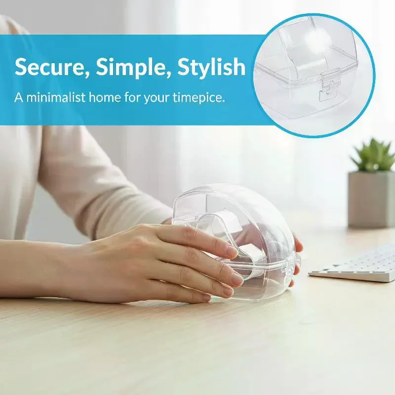 Plastic Watch Display Storage Holder Transparent Case Adult Children's Smart Watch Protective Box Organizer