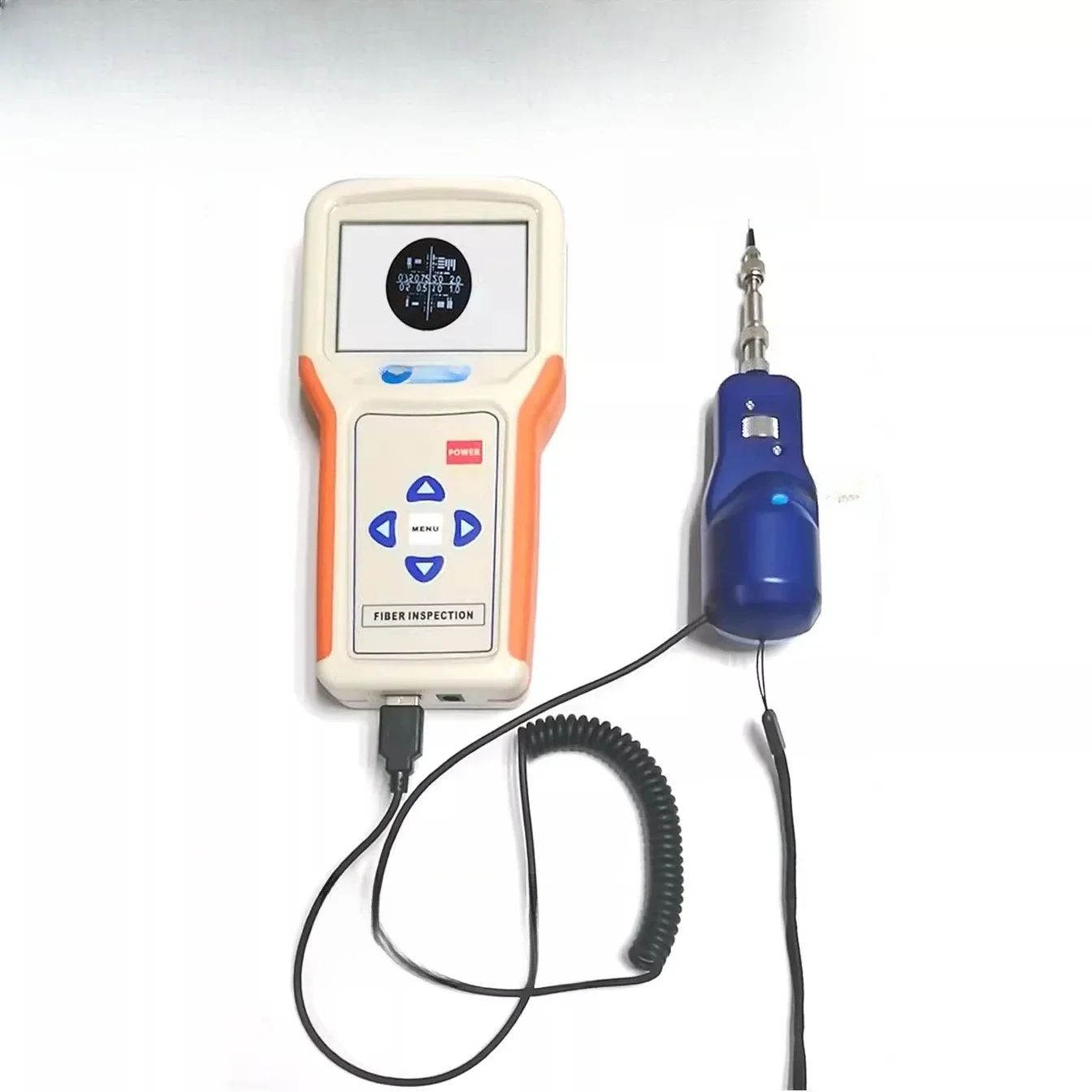 

Handheld fiber end face detector, microscope magnifying glass SFP optical module device flange inspector