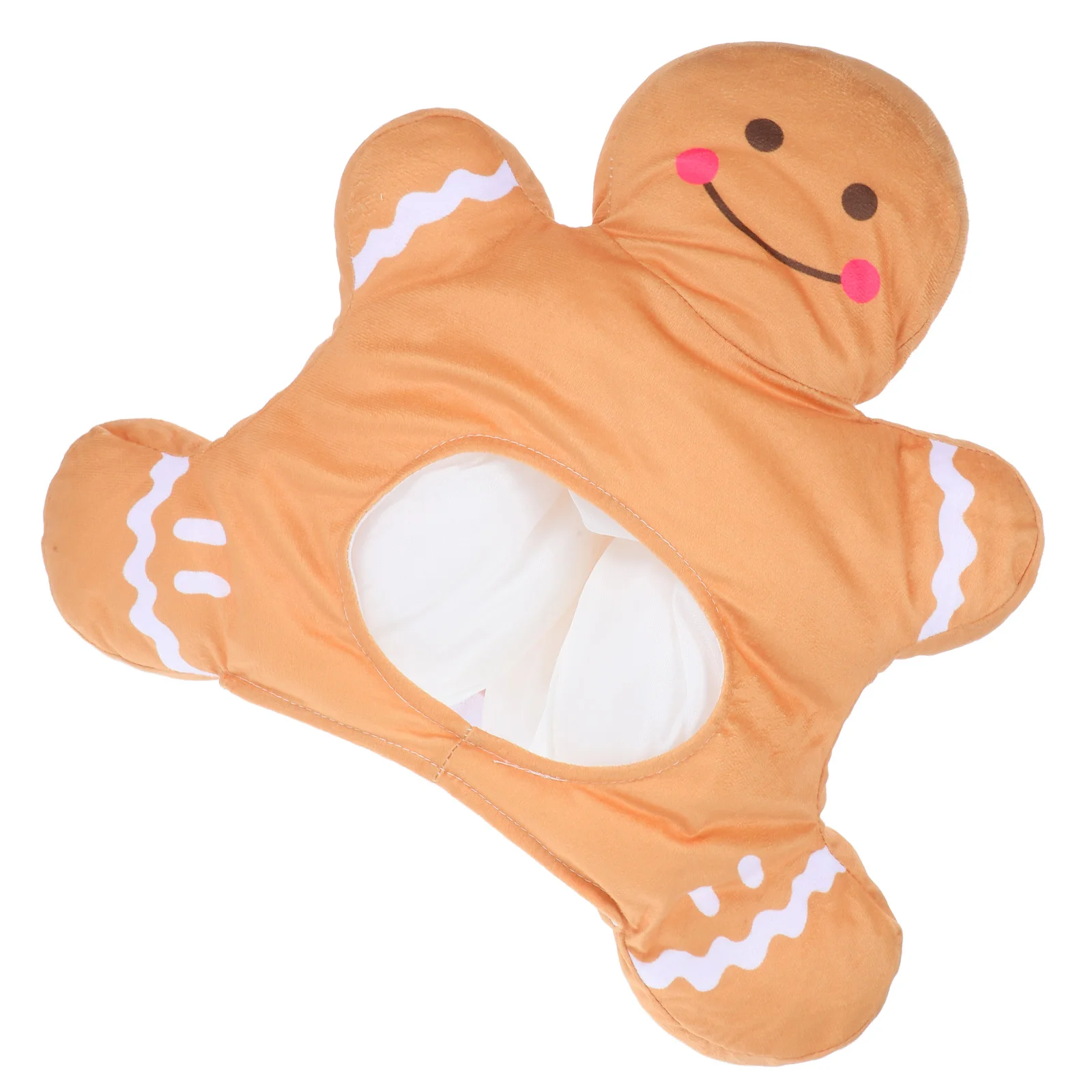 

Gingerbread Head Cover Man Design Elf Headband Accessories Easter Props Costume Crazy Holiday Hat Photo