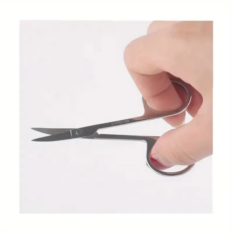 Zestaw nożyczek 1/2 szt. 5 cali, małe, ze stali nierdzewnej, bezpieczne do osobistego przycinania włosów na twarzy.
