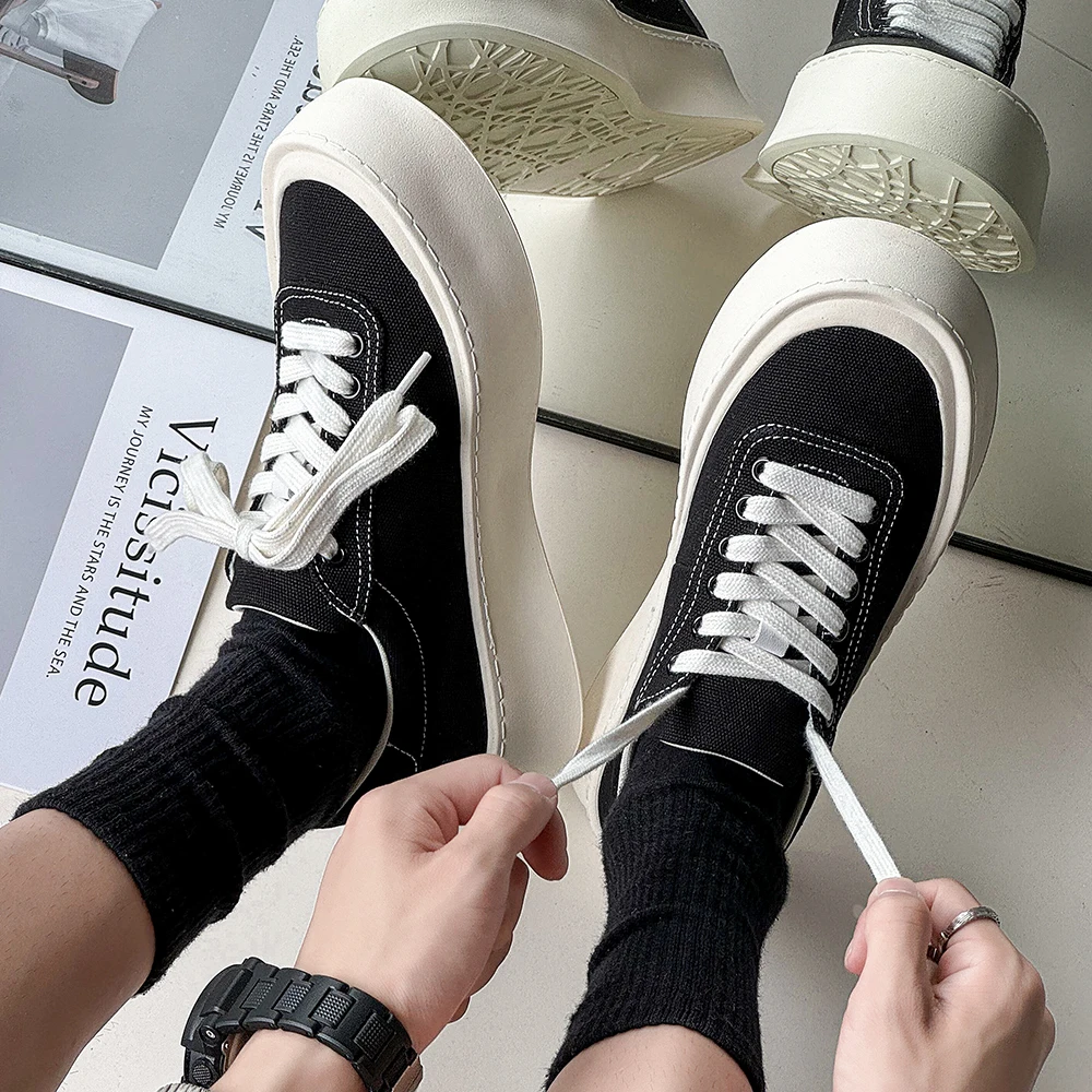 

Original Design s/a New Street Style Teenagers Daily Dress Breathable Canvas Shoes For Men's Women's Hight Increasing Shoes