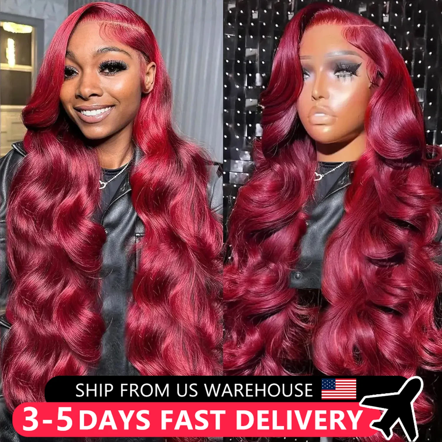 13x4 99J HD Transparent Lace Frontal Wig Body Wave 13x6 Burgundy Colored Lace Front Human Hair Wig For Women Brazilian Remy Hair