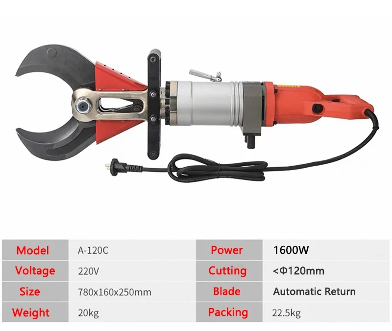 Electric Hydraulic Cable Cutter Enlarged Hydraulic Cable Cutter Handheld Quick Cutting Copper Aluminum Armored Cable Pliers