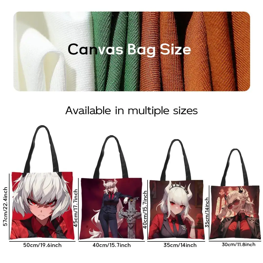 Storage Bags Canvas Shoulder Bag for Boys Girls Anime Crossbody Bags Students Handbag Cool Girl Game H-Helltaker
