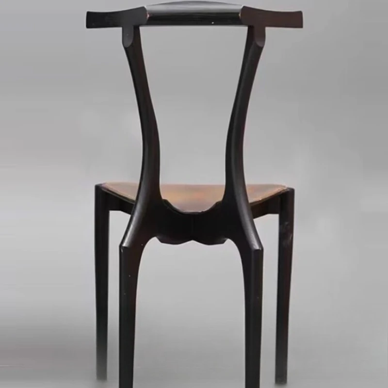 

Solid wood soft leather dining medieval desk chair art style