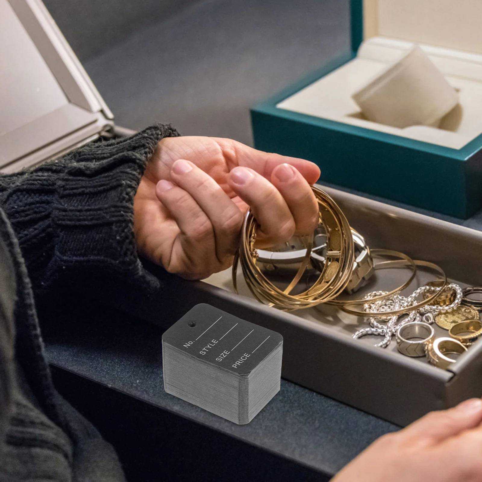 1000 قطعة علامات الأسعار للملابس الأبيض غير المقوي علامات الملابس الفارغة القابلة للكتابة شنق تسميات للمجوهرات علامات البضائع بالتجزئة