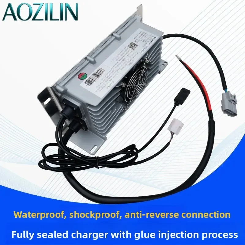 AOZILIN 60V 72V 15A Waterproof Fully Automatic Battery Charger, Smart Fast Charging For Low Speed Four-Wheel Electric Vehicle