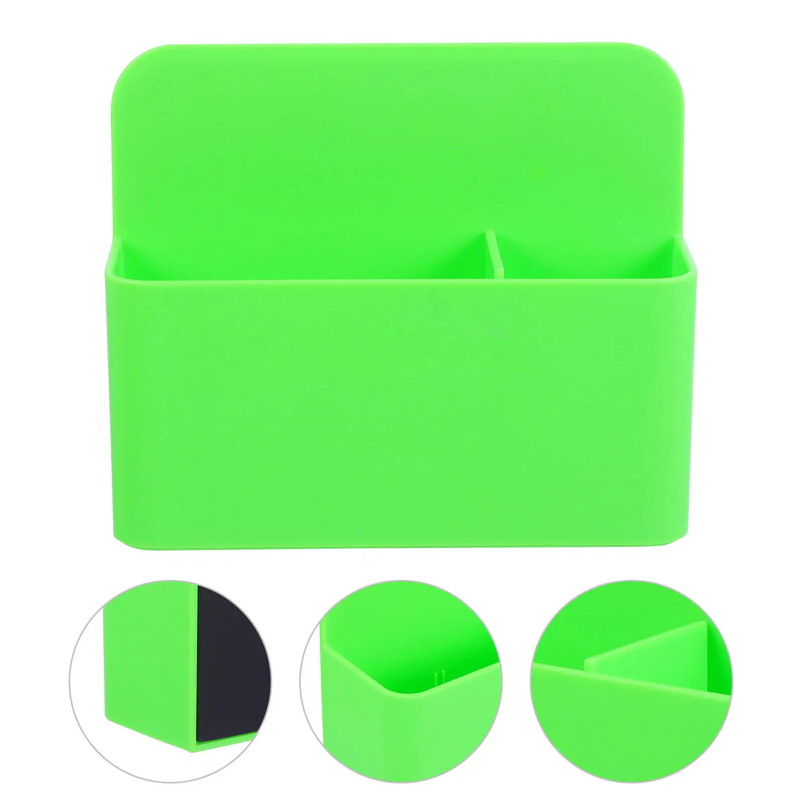 2Pcs Magnetic Stationery Storage Box Plastic Chalk Organizer Pen Holder for Teachers Classroom Whiteboard Accessories Organizer