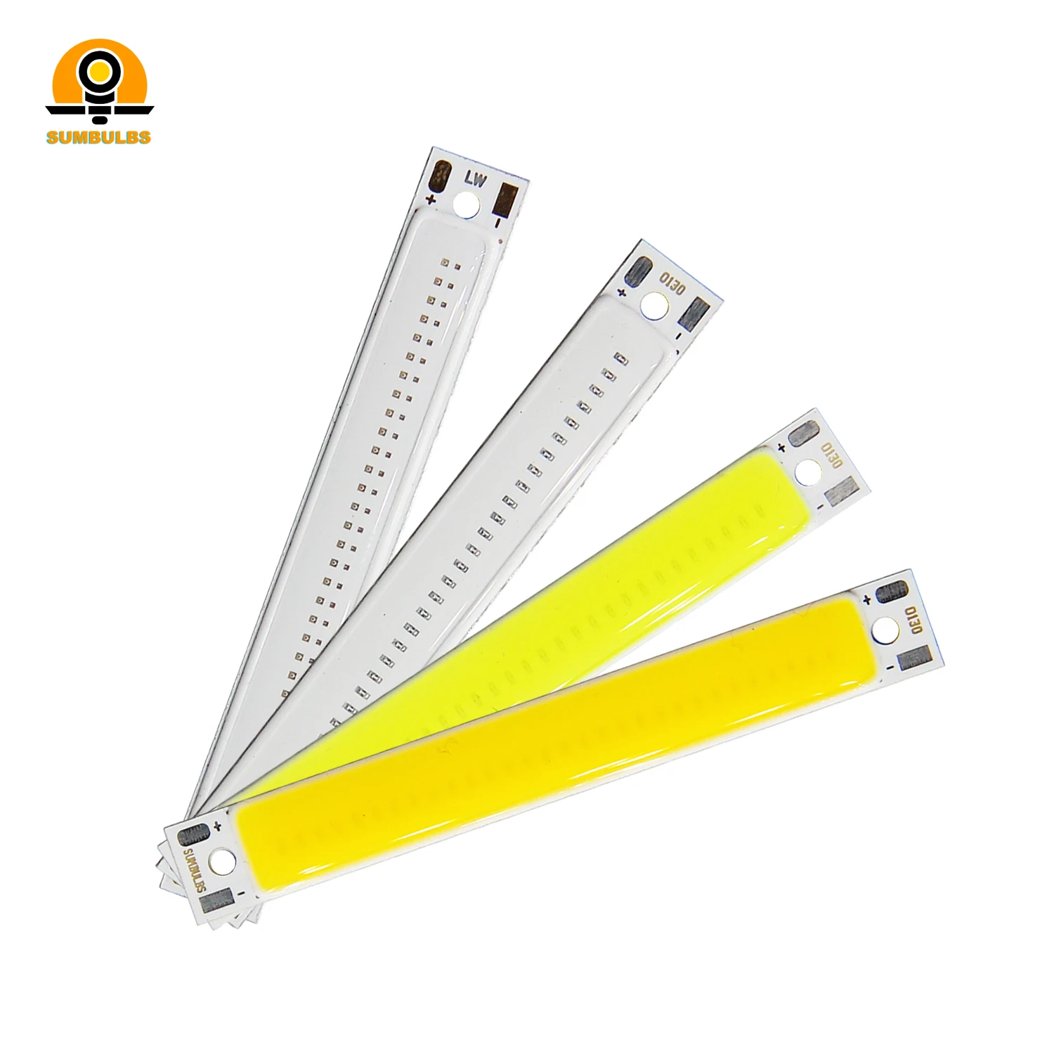 Gran oferta, tira de luces LED de 3V, 3,7 V CC, 60mm, 8mm, 1,5 W, 3W, blanco frío cálido, azul, rojo, fuente de luz COB para lámpara de trabajo de