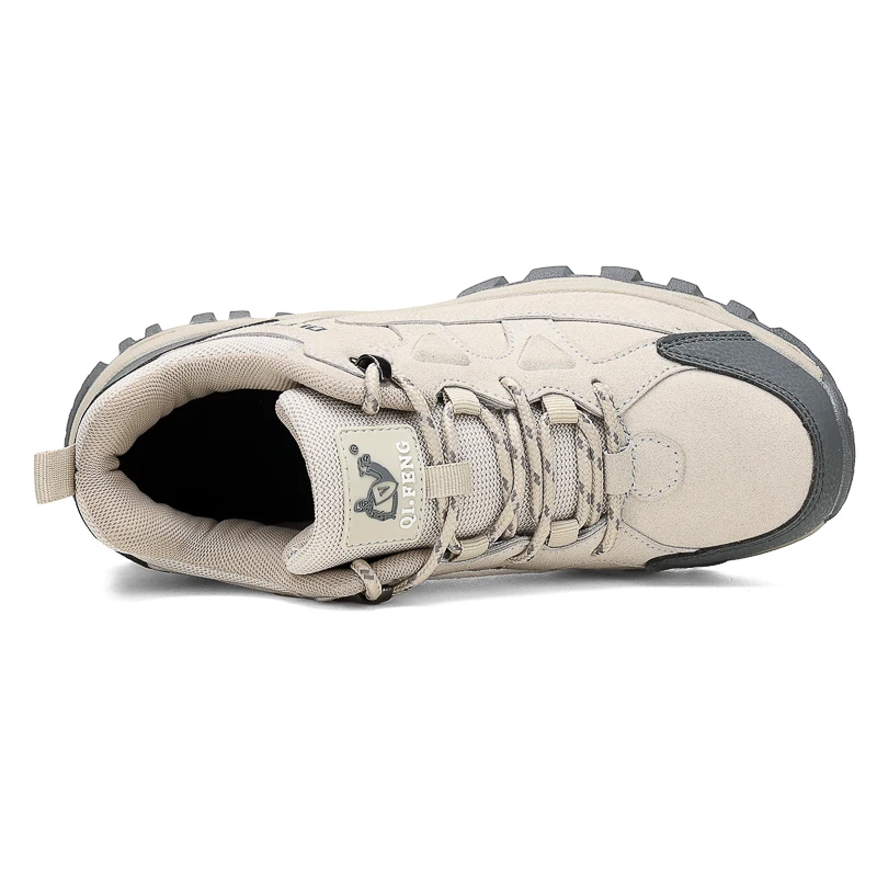 Hiking Shoes Winter Retro Leather Outdoor Off-Road Black Antiskid Trail Running Footwear Mens Low Top Spring Mountain Sneakers