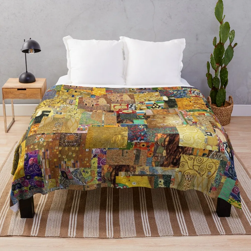 Gustav Klimt Throw Blanket Luxury Brand Thins Luxury Throw Blankets