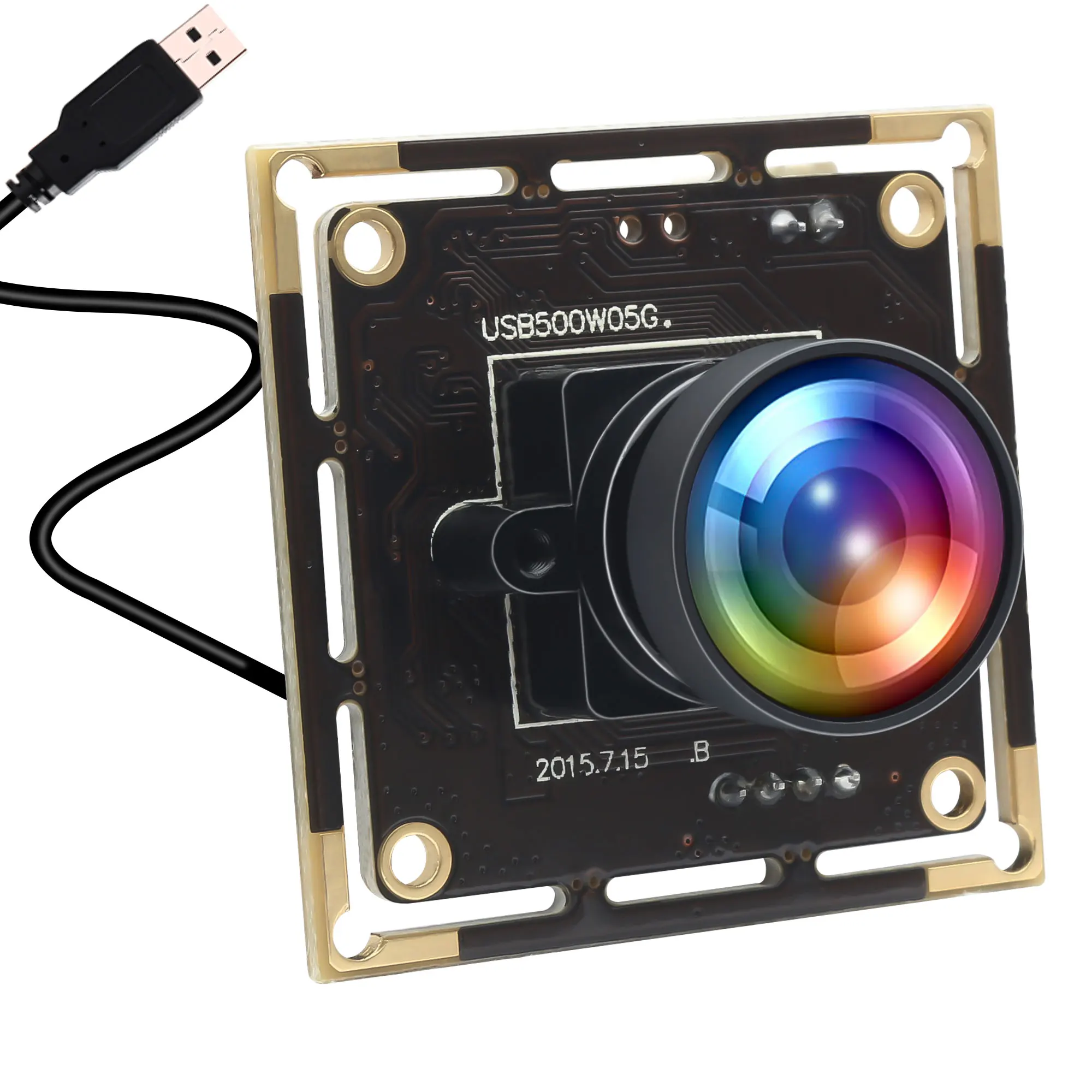 

ELP Wide Angle USB Camera Module with 170degree Lens Full HD 5MP 1944P Webcam Mini PC USB Camera for Video Conference Monitor