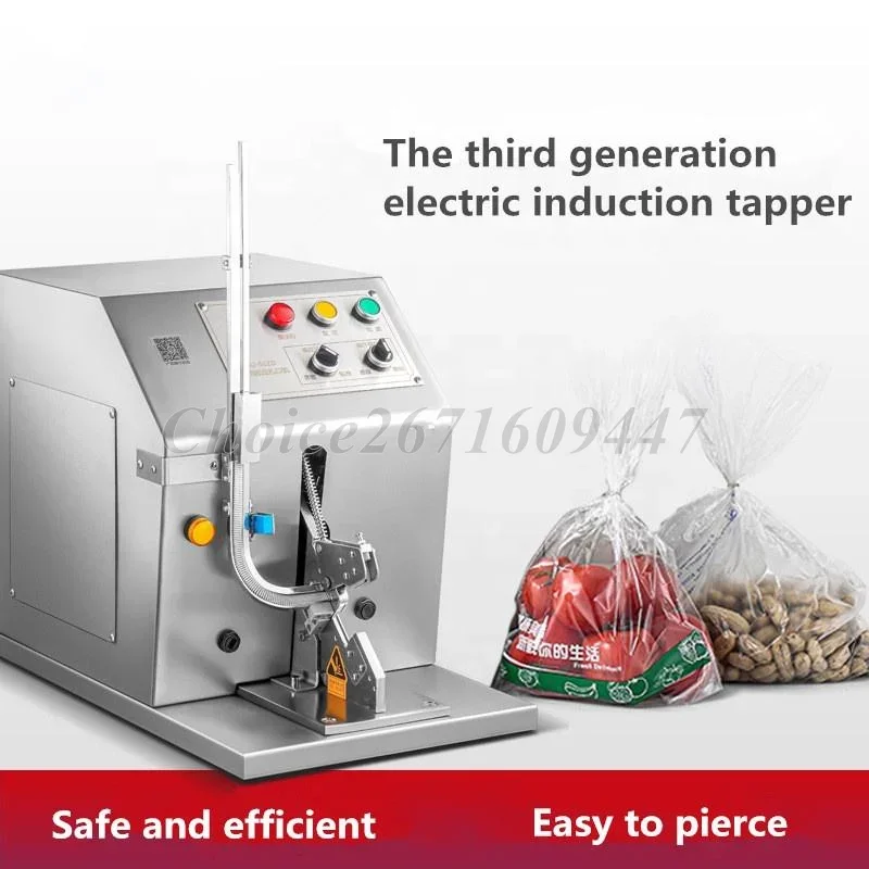 Stainless Steel Electric Induction Pedal Bucking Packaging Machine Fruit Vegetable Food Sausage Bread Bag Sealer Clipper