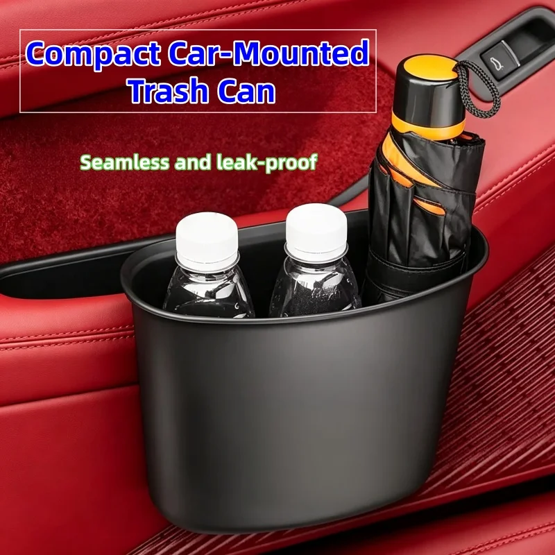Car Trash Can, Hanging Car Door Storage Bucket, Multifunctional Car Front Seat Organizer, Umbrella Holder, Interior Accessories