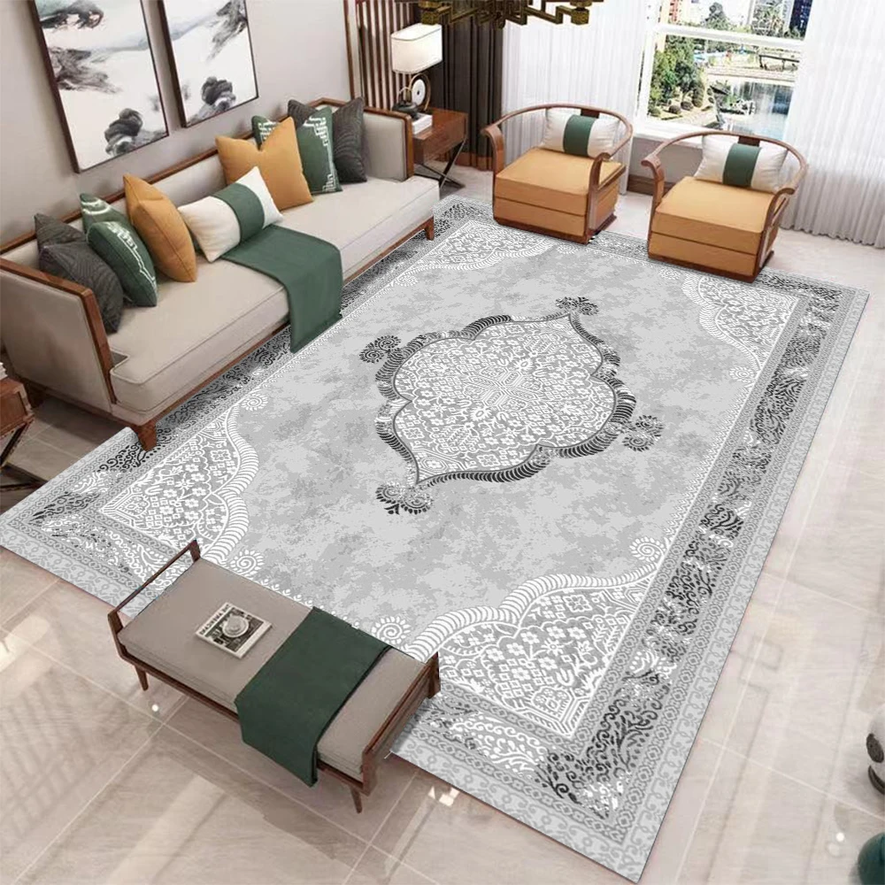 Persian Moroccan Carpet Living Room Bedroom Full Vintage Ethnic Style Carpet Sofa Decor Rug Bedside Soft Rug Kitchen Floor Mat