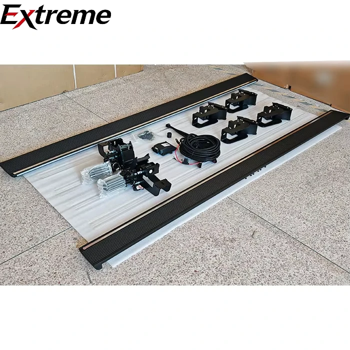 Expandable Side Pedals Aluminum Folding Pedals Three Bracket for GMC Sierra Pickup Trucks Electric Vehicle Running Boards