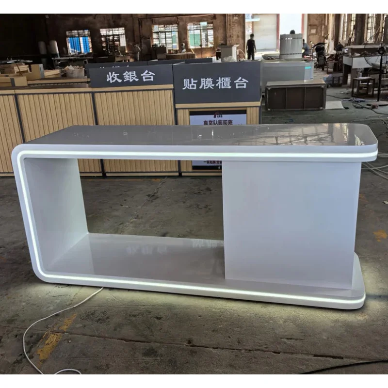 custom.Custom MDF Electronics New Design LED Light Cell Phone Showcase Mall & Retail Store Counter Display Cabinet LED Count