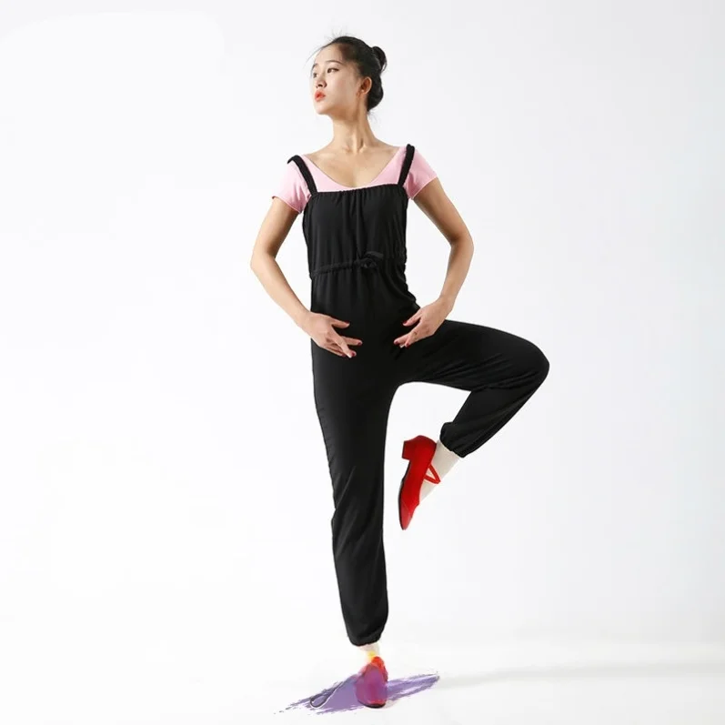 

Комбинезон для балета и танцев для девочек, цельный костюм, тренировочные брюки, танцевальная одежда, детская осенняя тренировочная одежда