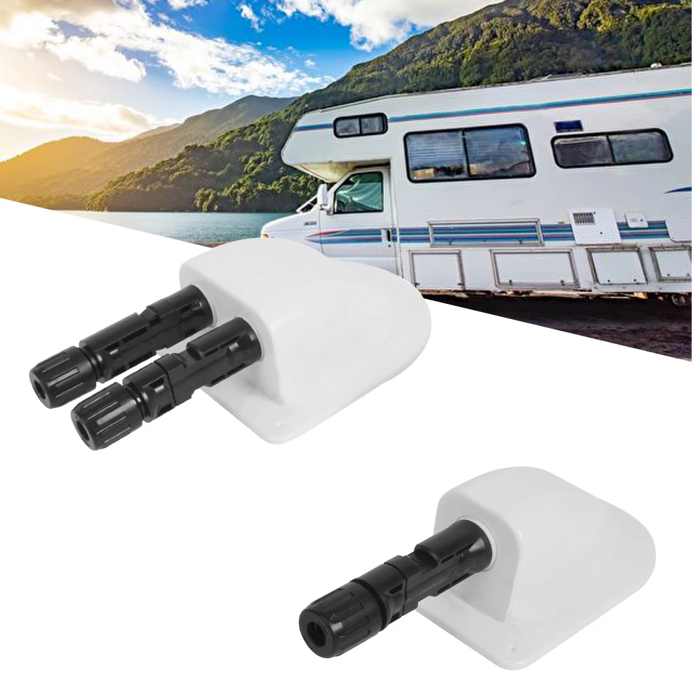 

Yuanjoy Solar Double Cable Entry Gland Box, RV roof Waterproof ABS Solar Entry housing for RVs, Boats, Yacht, Roofs