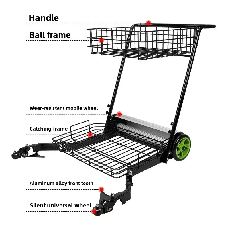 Tennis pick-up cart Tennis automatic pick-up device  frame training cart Coach