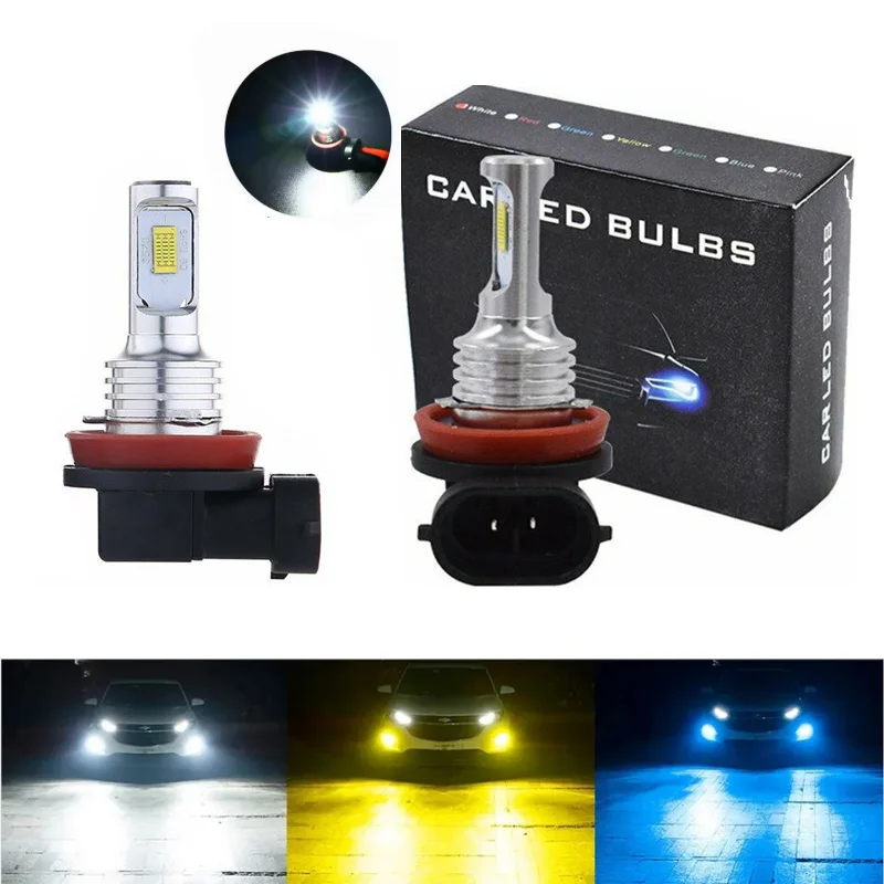 

2Pcs Super Bright H11 Led Bulbs H8 H16JPCar 3570 SMD LED Fog Lights DRL Auto Lamp DC 12V 6000K 3000K 8000K 12000K