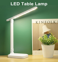 LED Touch Switch Foldable Adjustable Table Lamp USB Plug-in Stepless Dimming Eye Protection Desk Lamp Bedside Lamp Desk Lamp