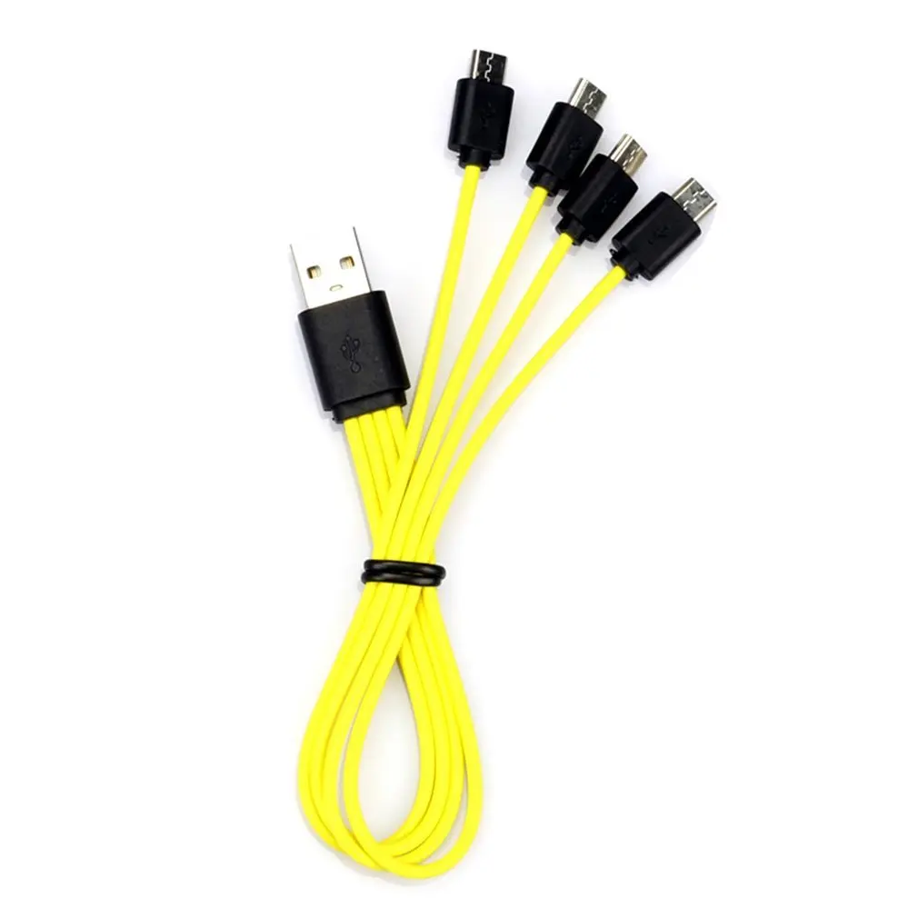 Kabel Pengisi Daya USB Mikro untuk Baterai Isi Ulang USB Universal Satu Tarik 1/2/3/4 Kabel Pengisi Daya USB