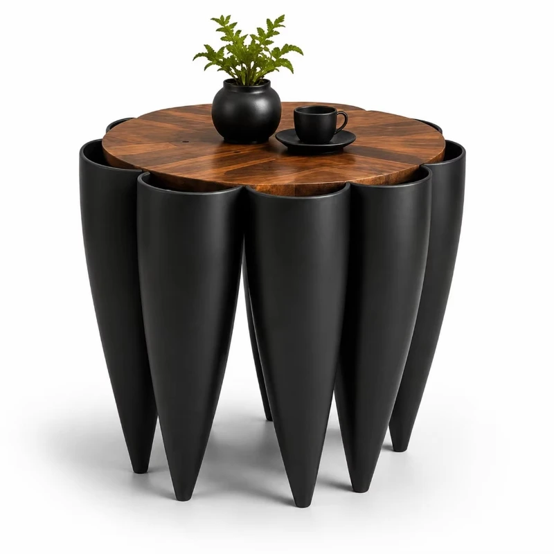 Petal side table, modern style decorative table, modern decorative furniture