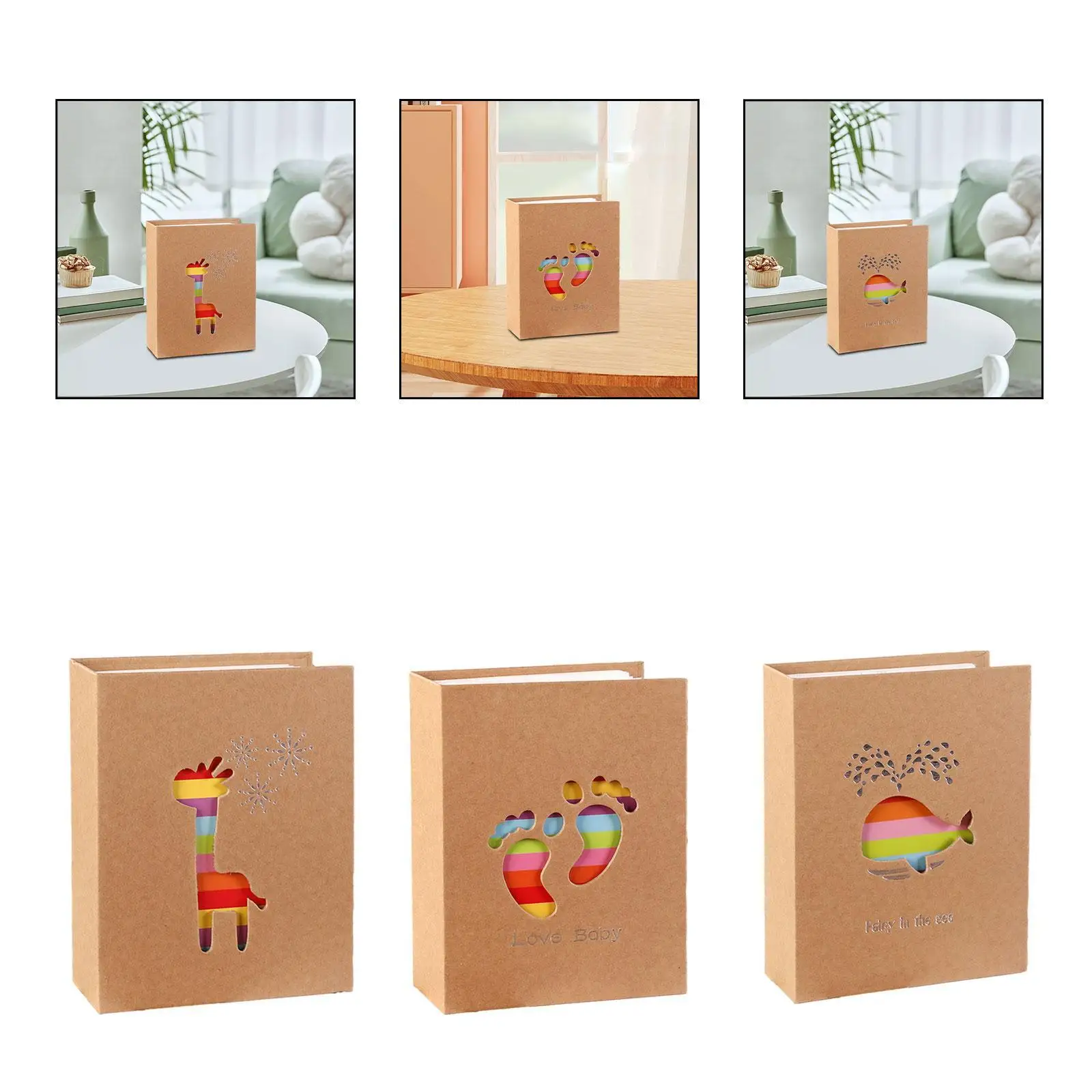 Photo Album Remembrance Large Capacity Hardcover DIY 6 inch Children Album for Valentines Day Christmas Travel Birthday Journal