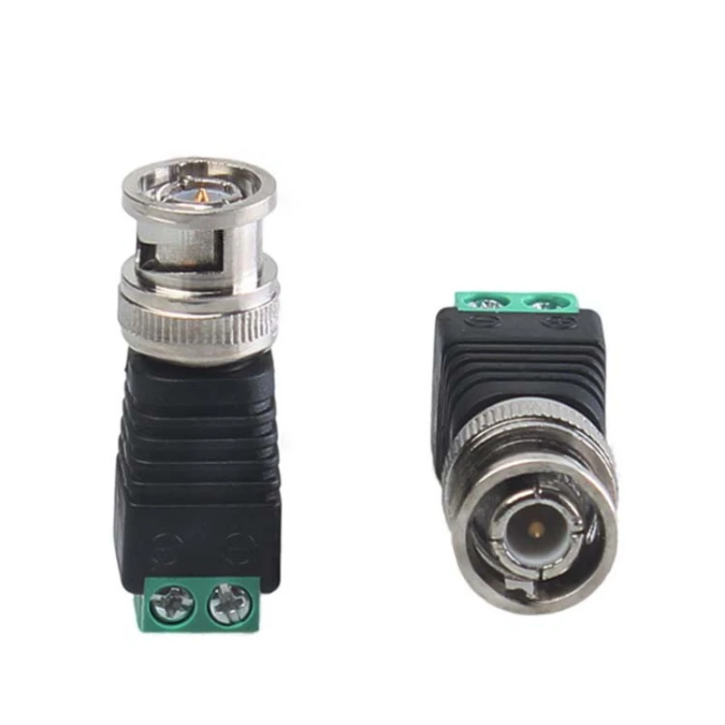 Male Female Metal BNC Connector with DC Connector Plug Screw Terminal UTP Video Balun for CCTV Surveillance Camera CCTV system