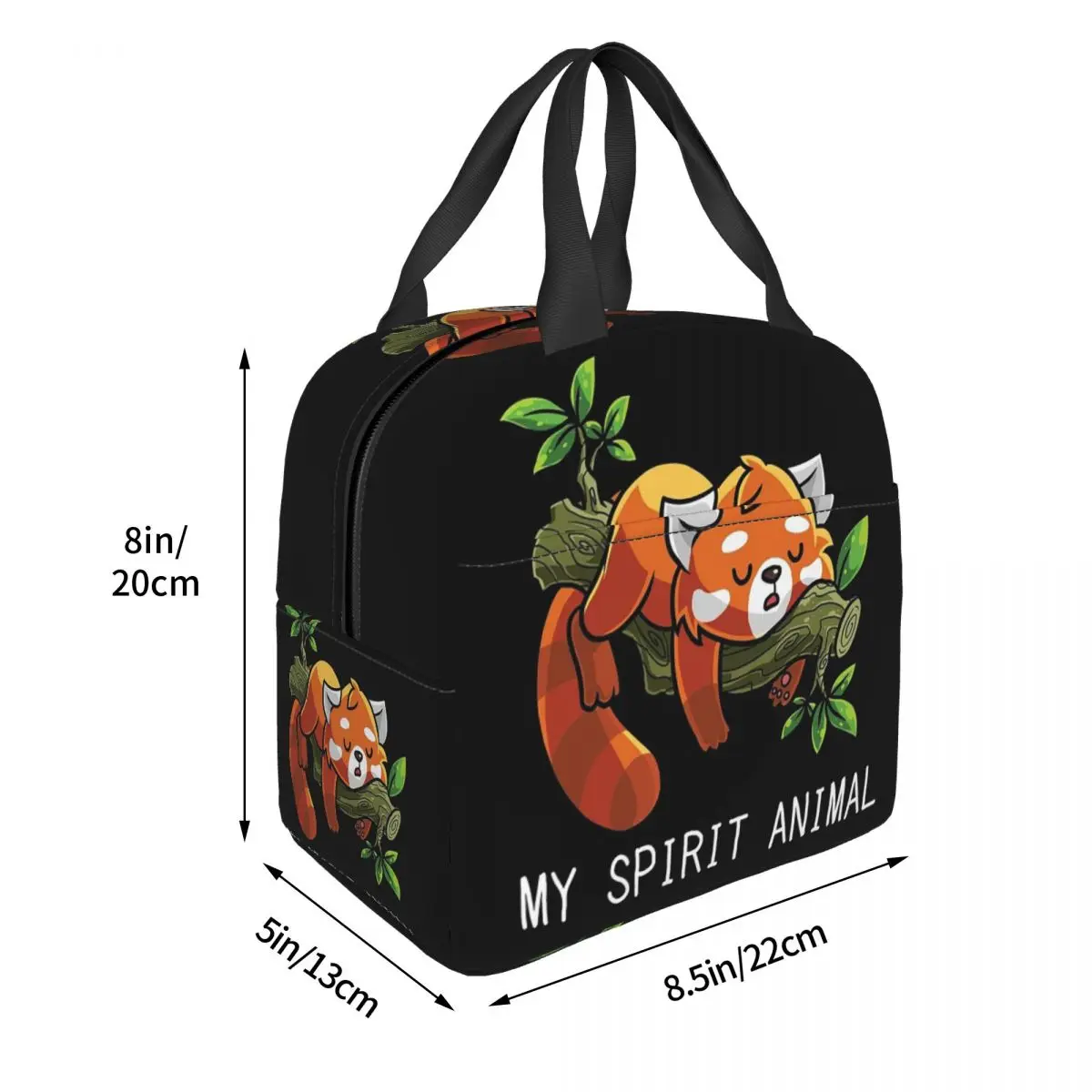 Red Panda Spirit Animal Insulated Lunch Bag for Women Kids Portable Food Boxes Thermal Lunch Box Tote