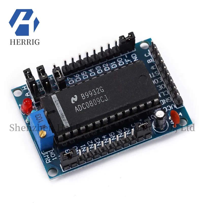 

ADC0809 eight-channel analog-to-digital A/D converter module with 8-channel multiplex switch for unipolar signals