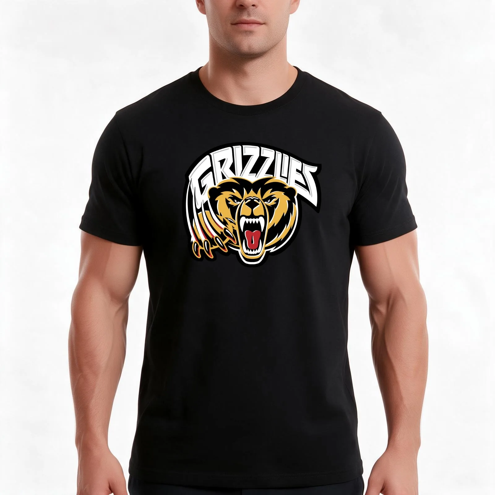 Victoria Grizzlies T-Shirt Summer Casual Cotton Tee Oversized Streetwear Tops Vintage Graphic Print Loose Fit Short Sleeve