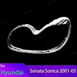 Carcasa transparente para faros delanteros, cubierta de lente de cristal, pantalla de lámpara para Hyundai Sonata Sonica EF-B facelift 01-05