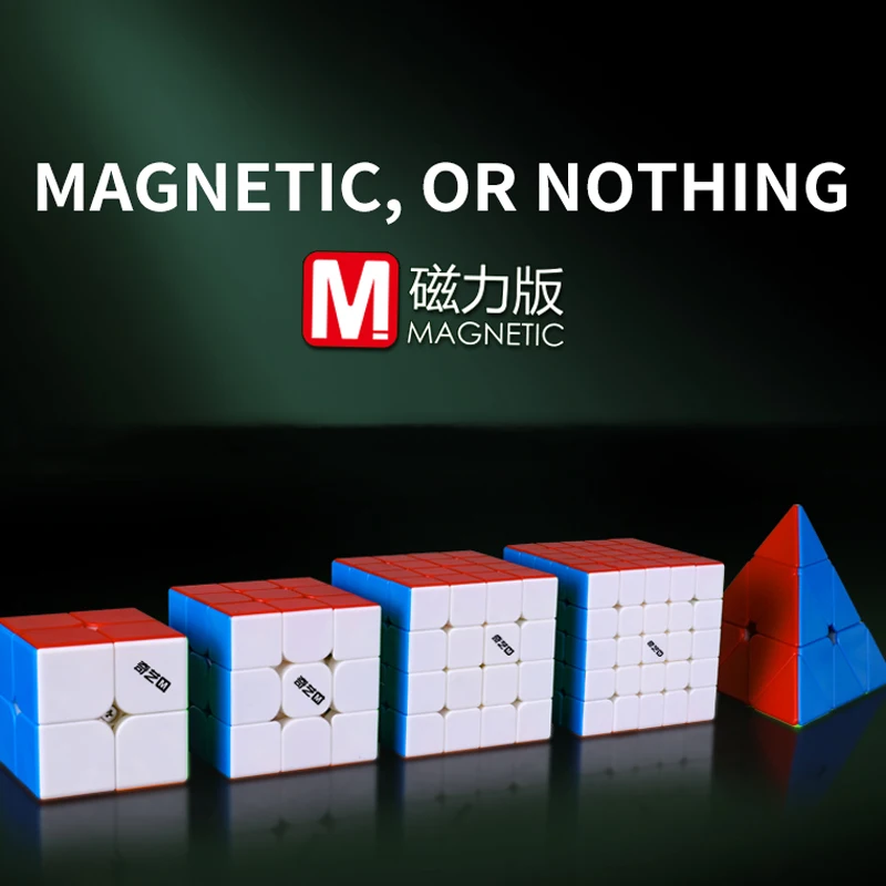 QiYi Speedcube 4x4x4 Magnetic Magic Cube 3x3x3 2x2 5x5 Pyraminx Professional Speed Puzzle Children's Fidget Toys QY Cubo Magico