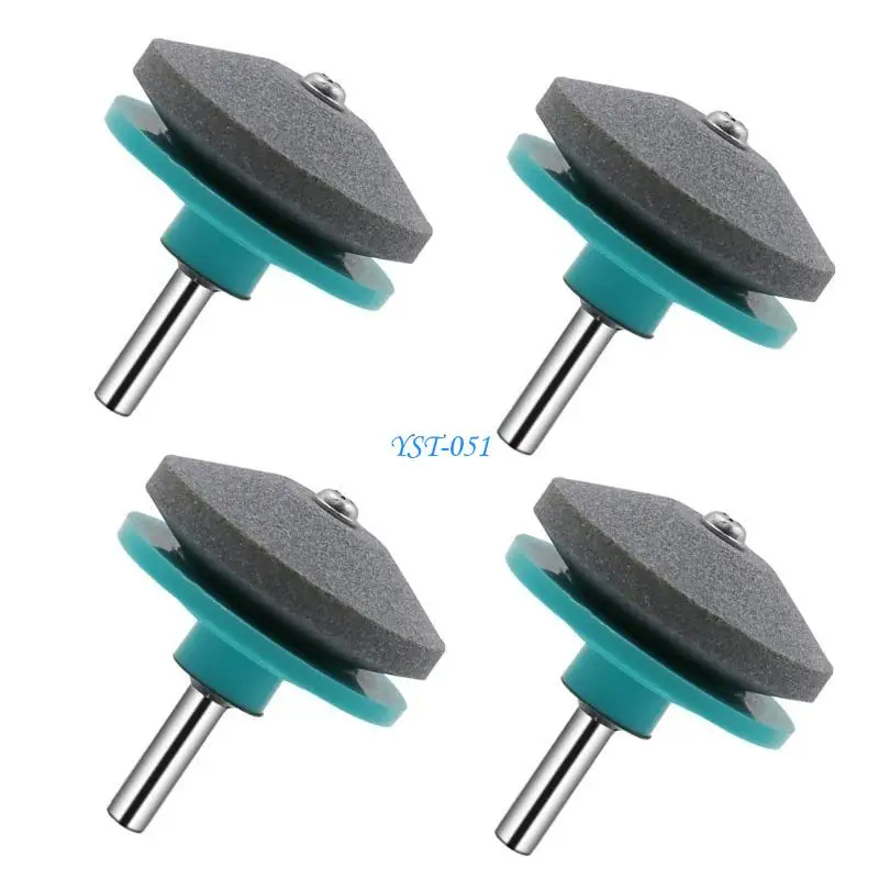 

E15A 4Pcs Balanced Fast Lawnmower Sharpener Grinding Rotary Drill Hand Drill Electric Drill Sharpener Tool Part Accessories