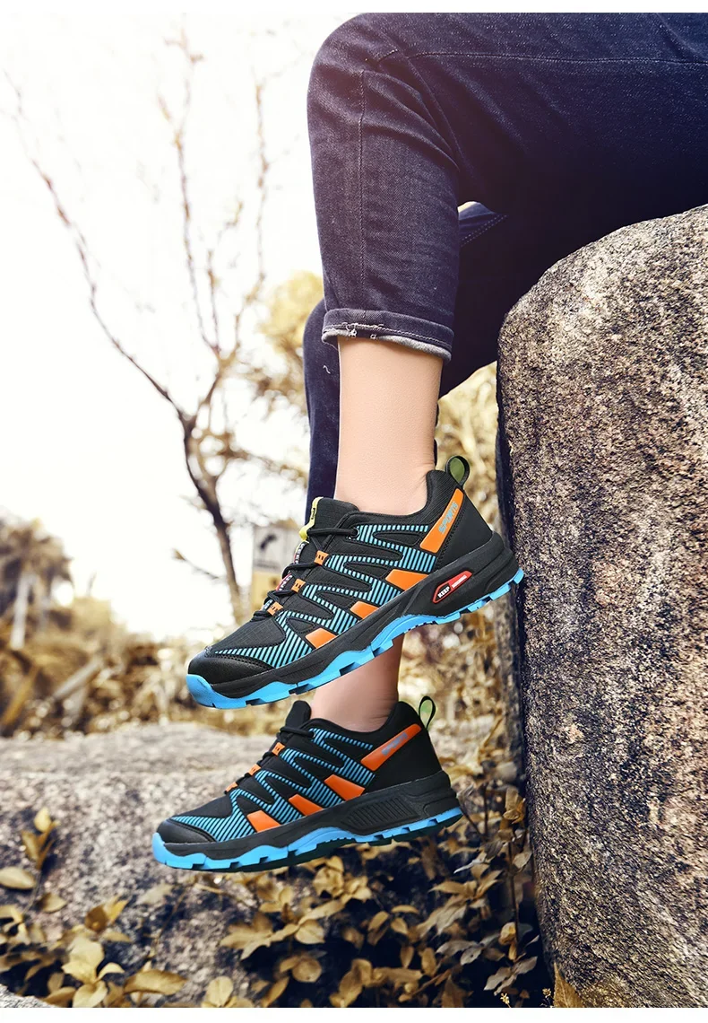 Unisex Neue Outdoor-Trekkingschuhe, Luxuriöse Designer-Freizeitschuhe, Rutschfeste Atmungsaktive Schnür-Wanderschuhe für Männer und Frauen, Komfortable Waldschuhe – Detail 16