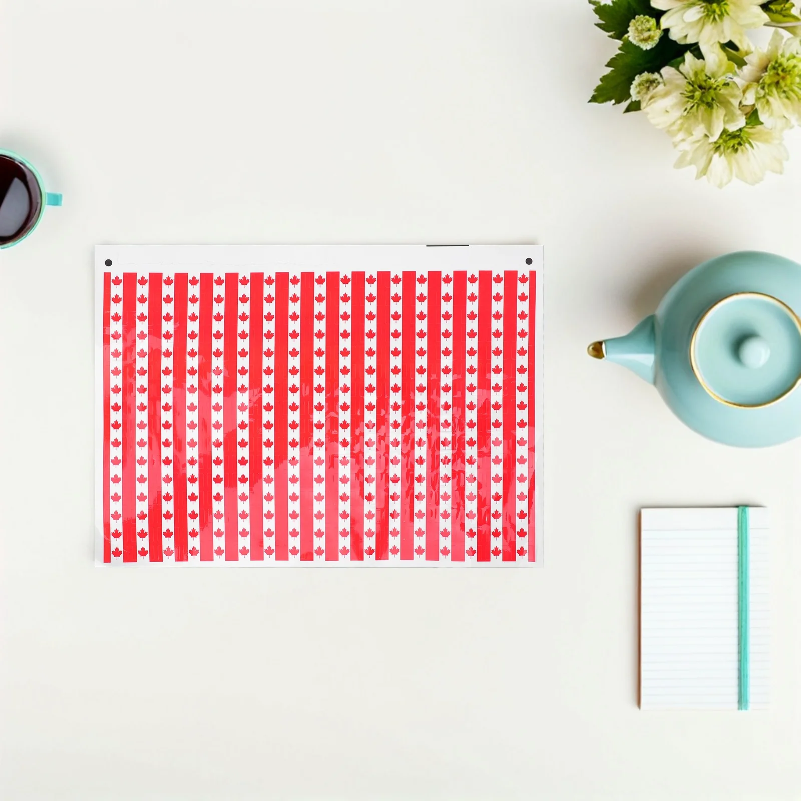 

260Pcs Flag Stickers Canada National Maple Leaf Decals Waterproof Strong Adhesion Labels for Travel Events Albums Craft