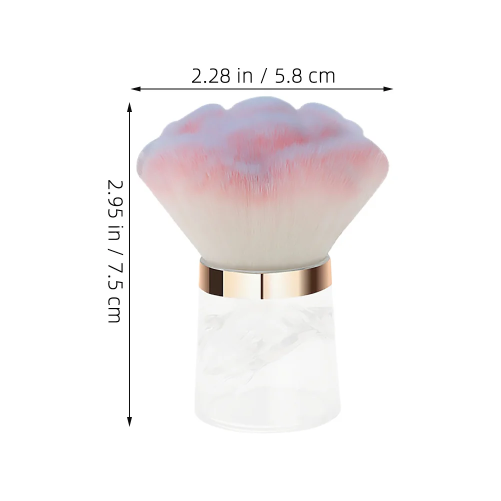 ネイルダストブラシ ソフトフラワーシェイプ マニキュアダスターツール ディップパウダー アクリル UVジェルネイル用 ポータブルダスト除去ブラシ