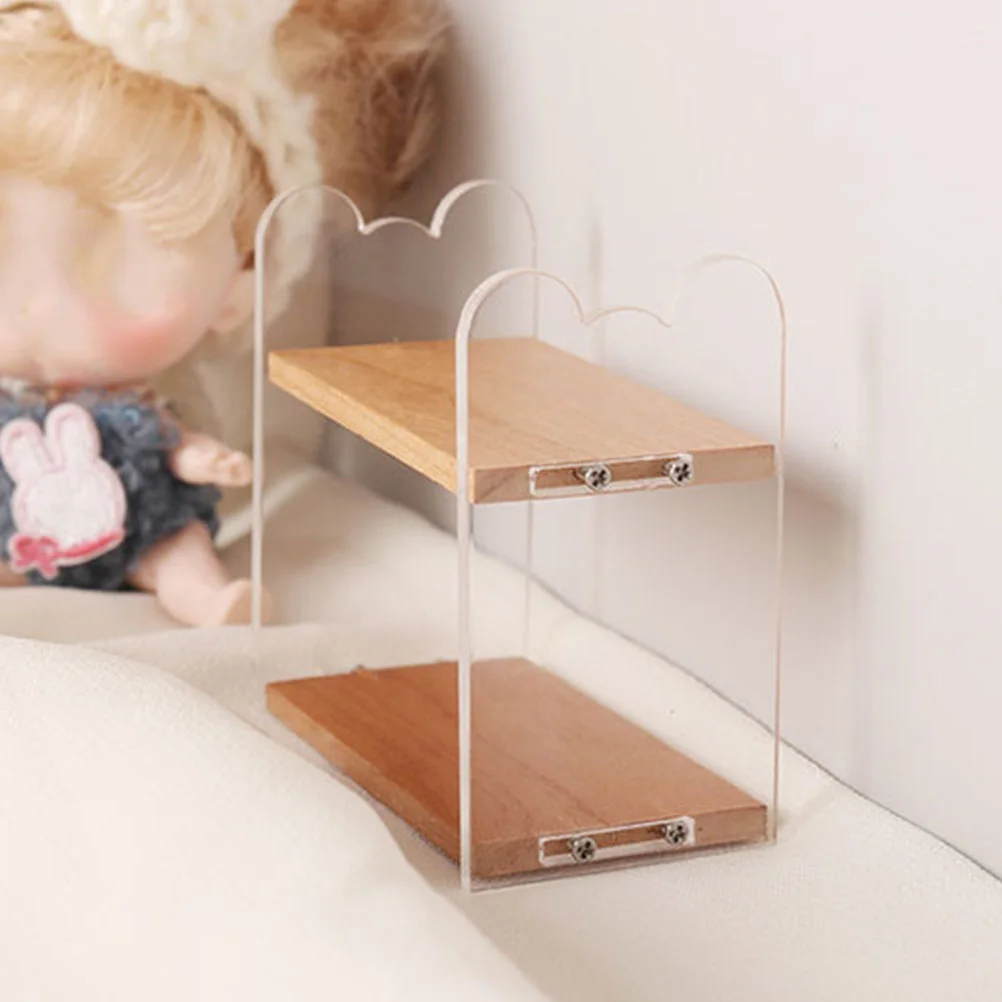 Miniature Decorations Storage Rack Book Shelves Furniture Desktop Miniatures Bookshelf