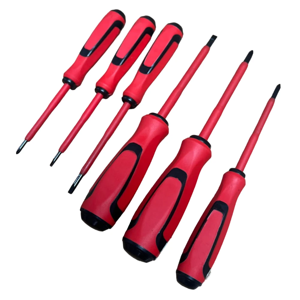 6*Insulated Screwdriver Home Circuit Tool Insulation Isolation Current Electrician Cross Flat Screwdriver Hand Tools